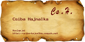 Csiba Hajnalka névjegykártya