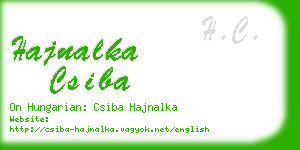 hajnalka csiba business card